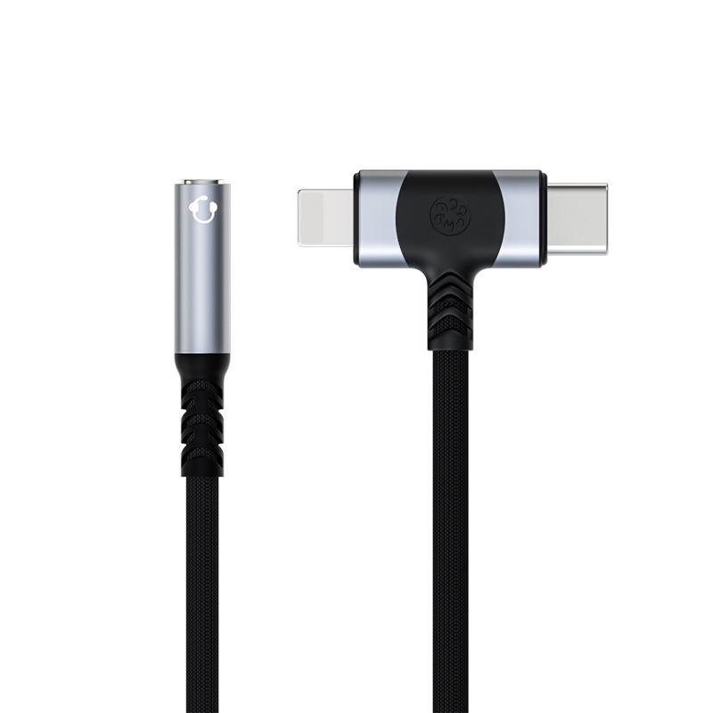 

Dual Adapter: Type-C & Lightning to 3.5mm Audio Converter for Android & Apple