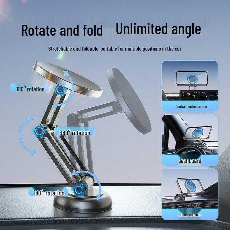 Foldable Magnetic Magsafe Car Phone Holder for Dashboard