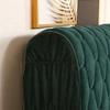 Luxury Thicken Velvet Quilted Headboard Cover Solid Color High Grade All -Inclusive Bedside Cover Soft Plush Bed Head Cover