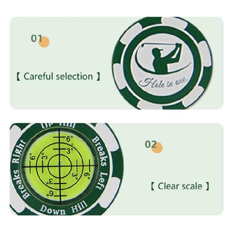 Golfball Mark Bubble Levels Measuring Tool Golfs Putting Aid Tool Round Bubble Levels High Precisions Reader Easy to Use