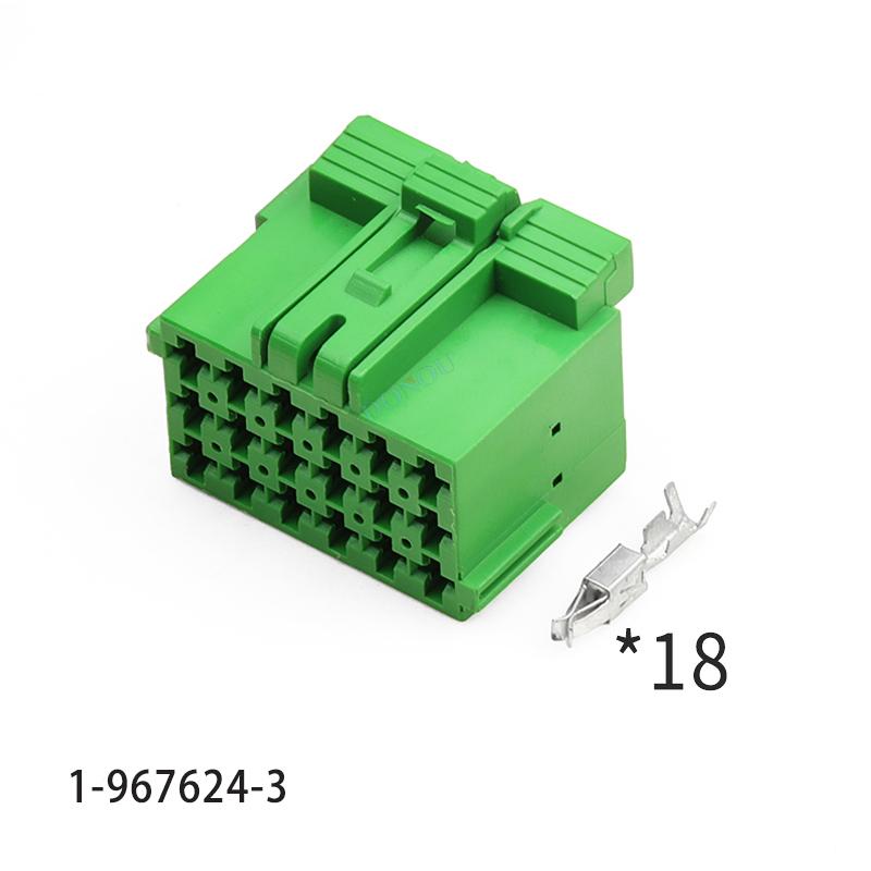 1-967629-3 male and female 1-967624-3 suitable for 18-hole plug-in of ABSEBS wire harness plugs for heavy-duty trucks in automob Female