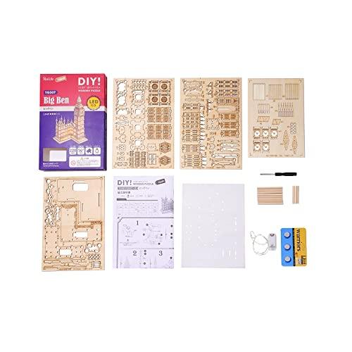 Japanese Instruction Manual Robotime 3D Wood Puzzle Ornament Series Tsukurunsu® [Official sales/Japanese Included] (Big Ben)