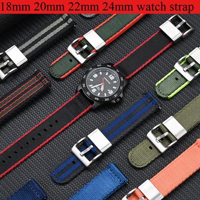 Nylonové plátěné řemínky k hodinkám s rychloupínáním 18mm 20mm 22mm 24mm Univerzální náramek xiaomi huawei samsung watch