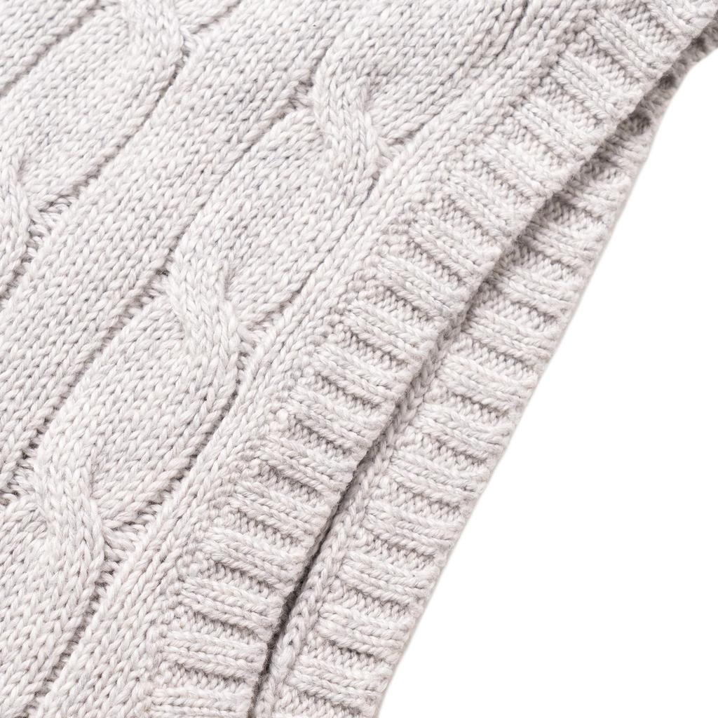 Polo Ralph Lauren Logo Cable Knit V-Neck Casual Sweater Vest Men sweater vests Gray 710766173-004