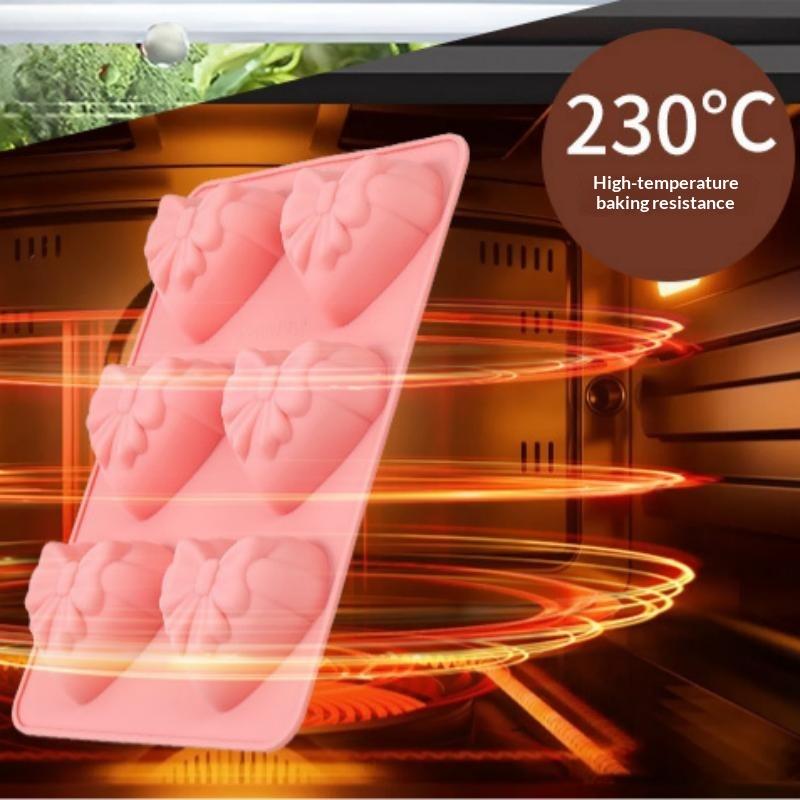 Heart Bow Silicone Mold for 3D Chocolate Cake Fondant Candy Sugar Craft Multi Use Baking Tool
