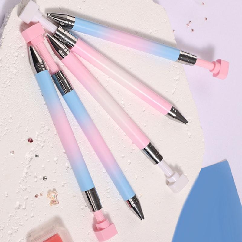 Rotating Nail Art Pen For Glitter Rhinestones With Gradient Wax Tip Perfect For Professional And DIY Manicure