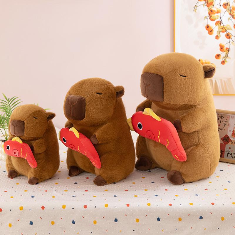 New Koi Capy Doll Plush Toys Children's Girls Gift Good Luck Koi Kapibala Doll