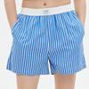 Contrast Color Design Pure Cotton Stripe Summer Men's Shorts Pajama Pants Home Pants Loose Thin Air Conditioning Pants Arro Pants