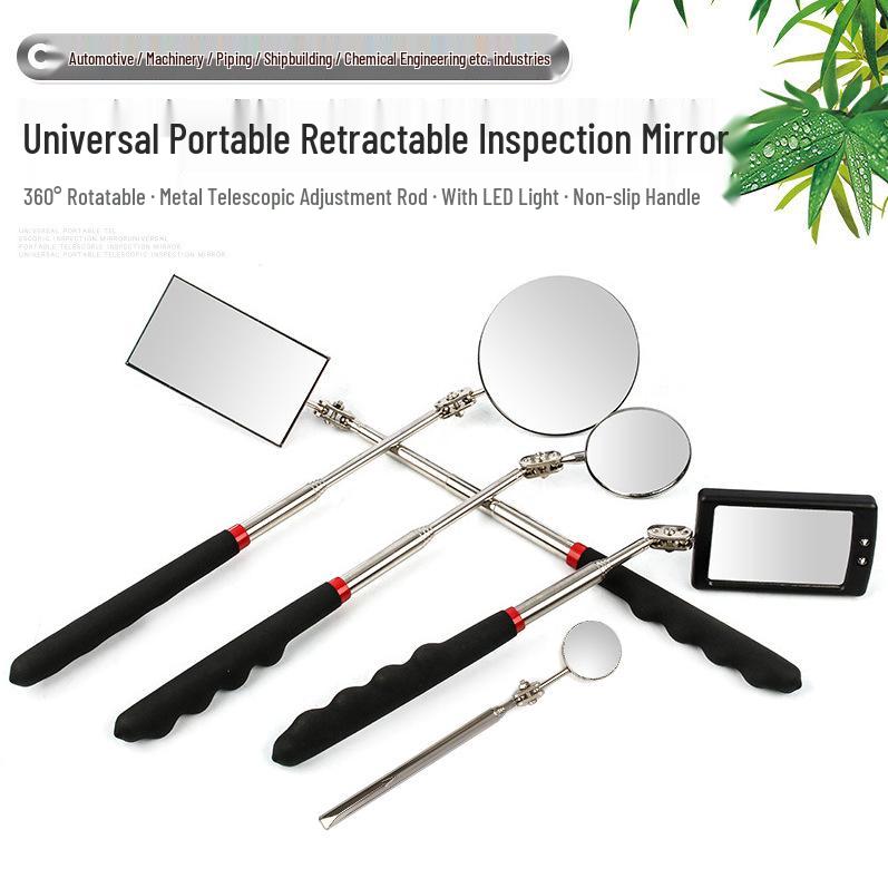 Universal Telescopic Undercarriage Inspection Mirror with Light for Car Repair