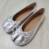 Spot Women's 2024 New Pleated Split-Toe Ballet Flats with Bow