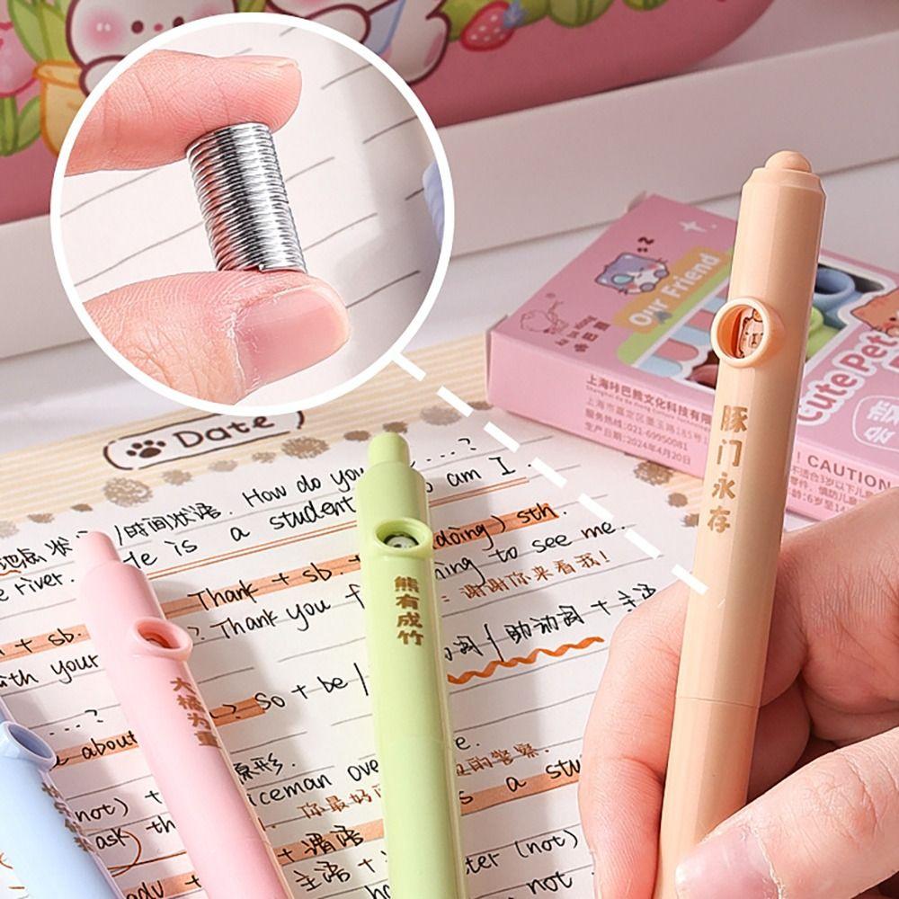4PCS/Set Capybara Panda Short Pen Mini Gel Pen Quick Drying Signature Pen Student Specific