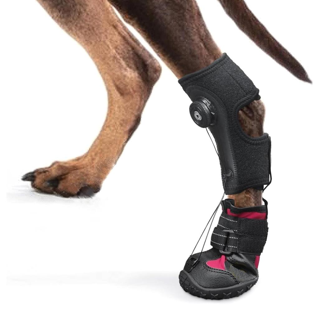 Drops Foot Brace No Knuckling Boot Brace For Dog Corrective Dog Shoes To Safely Lift Toes Hard Anti-Skid Sole Paw Protection