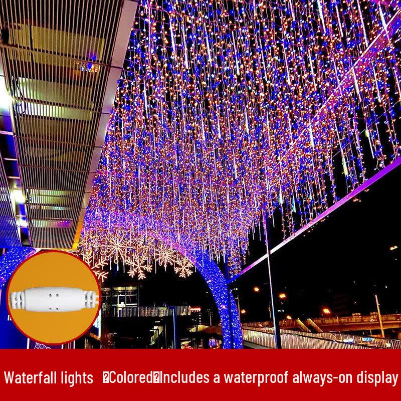 Yizhaomei Outdoor Waterproof LED Icicle & Waterfall String Lights
