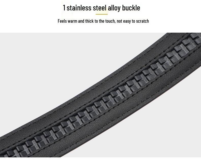 Seven Wolves Men's Classic Leather Belt with Automatic Buckle - Versatile Gift for Business and Casual Wear