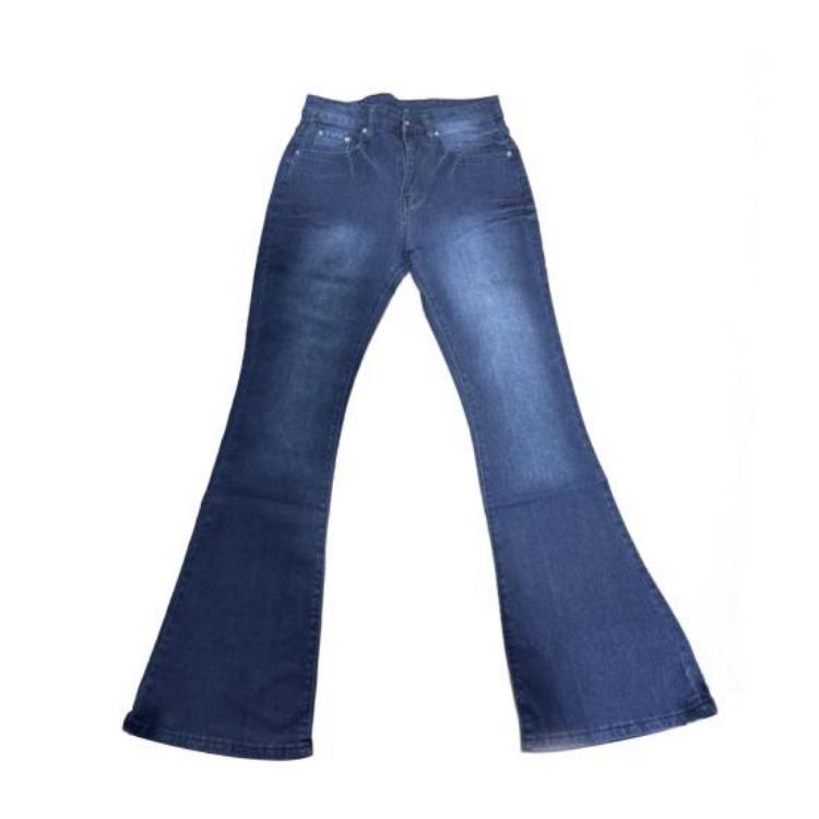 Women Low Waist Bootcut Jeans Stretch Flared Denim Pants Boyfriend Fit Straight Leg Bell Bottom