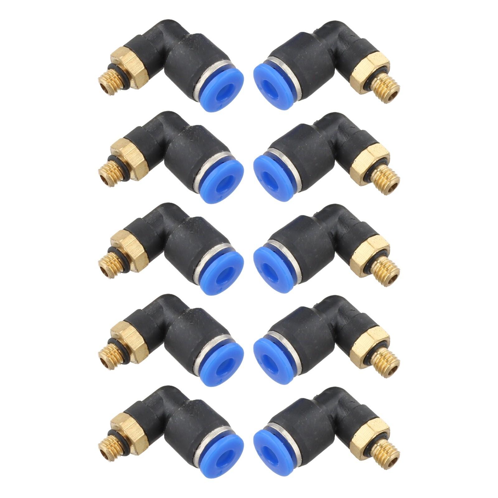 Шланговый фитинг-соединитель герметичный PL4-M5 Быстроразъемный Blue PL4-M5