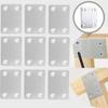 Stainless Steel Right Angle Bracket, Straight Four Hole Fixed Angle Bracket, Furniture Fasteners, Wood, Shelves, Cbinets