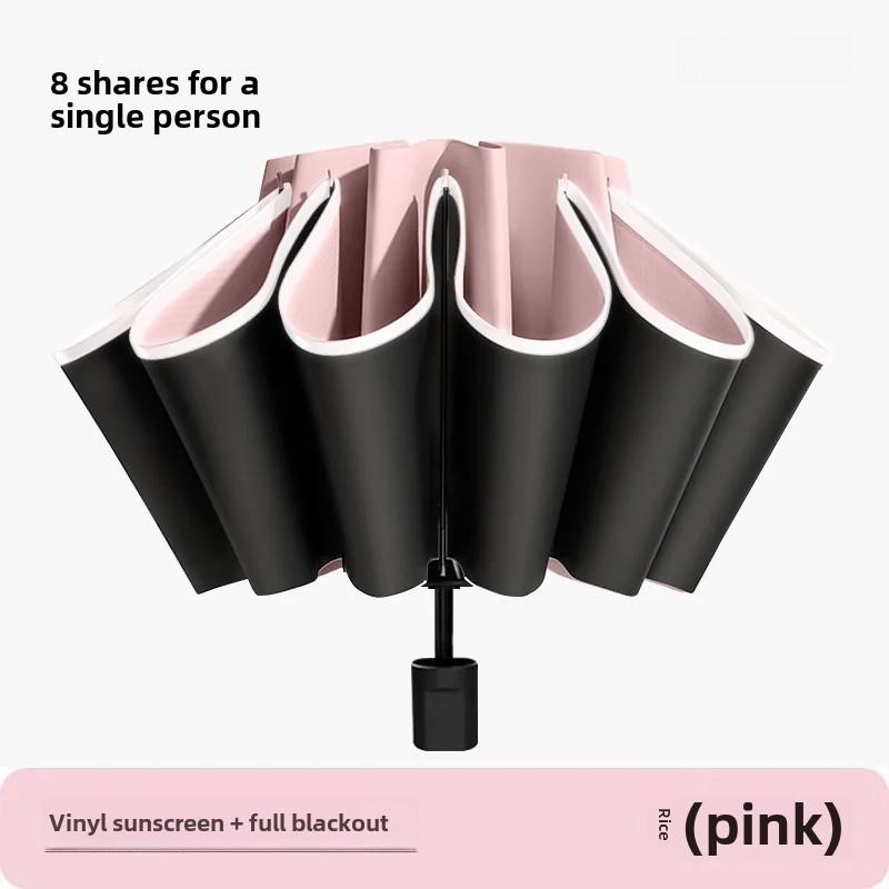 Automatic Folding Umbrella For Men Women Sun Rain Dual Purpose Umbrella Reverse Folding Feature