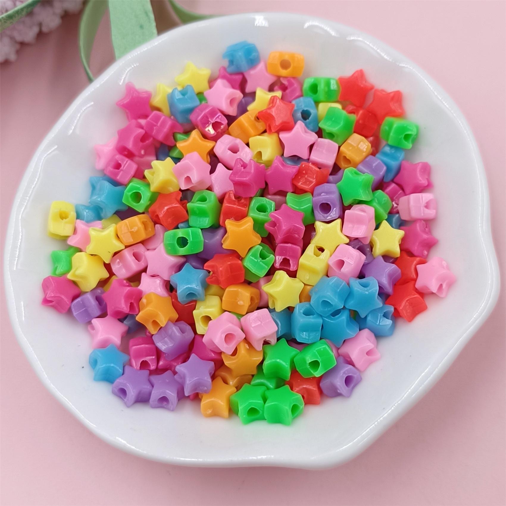 

100/150 шт макарон акриловые любовь пятиугольная звезда тыква бусины DIY домашнее ожерелье браслет материал ручной работы Pentagram/150pcs