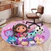 Gabby’s Dollhouse Printed Round Rug Carpet Chair Rug Area Rug Entryway Doormats,for Office Chair Living Room Bedroom Kitchen Room.