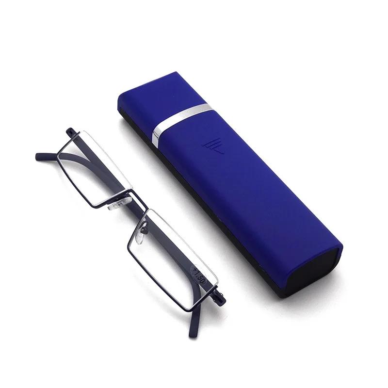 

TR90 Material Presbyopic Eyeglasses Man Blue Ray Reading Eyeglasses Men Metal Square Shape Eyeglasses for Sight Large Lenses Oculos 0+1.75+2.25+4.0 2.25