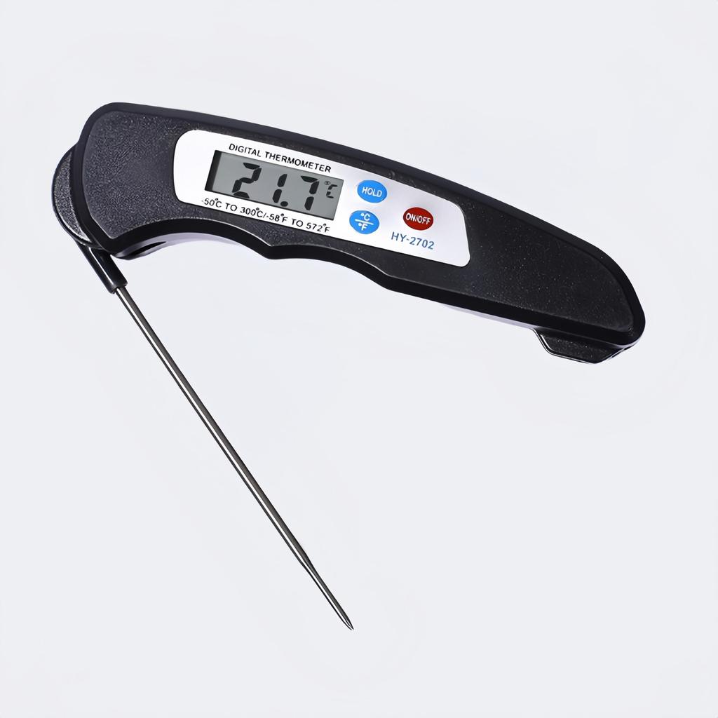 Tragbares Lebensmittelthermometer Staubdicht Faltbar Elektronisches Lebensmittelthermometer für Küche BBQ Backen Öl Fleisch Wasser Ofen Küchenwerkzeuge
