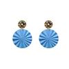 Fashionable Colorful Geometric Irregular Oval Earrings