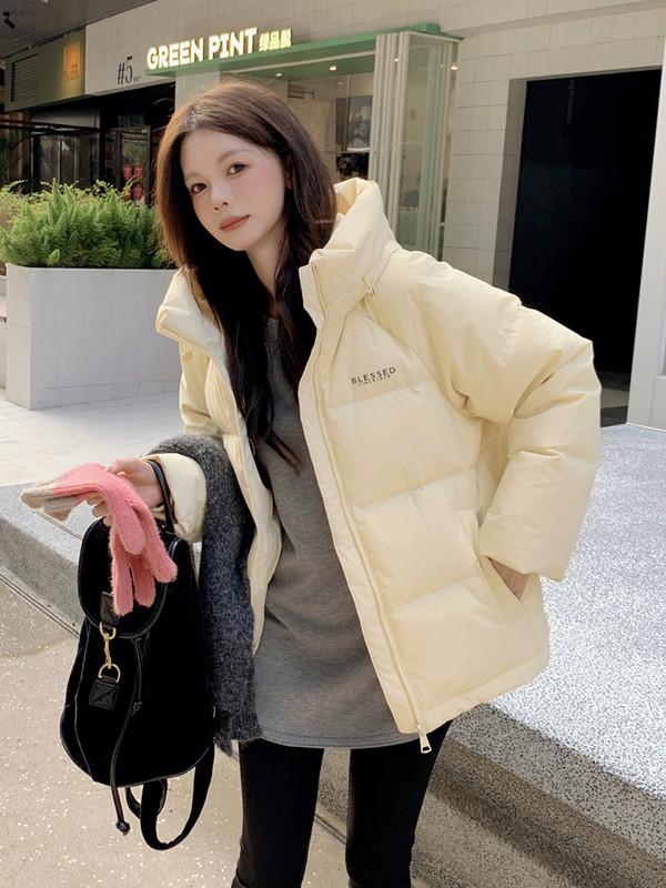 Korean Style Unisex Down Puffer Jacket - Women's Loose Fit Short Coat (2025)