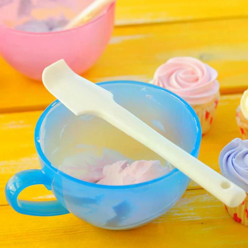 Silicone Spatula Cream Butter Cooking Baking Spatula Heat Resistant Utensils Scrape Decorator Translucent Kitchen Baking Tools