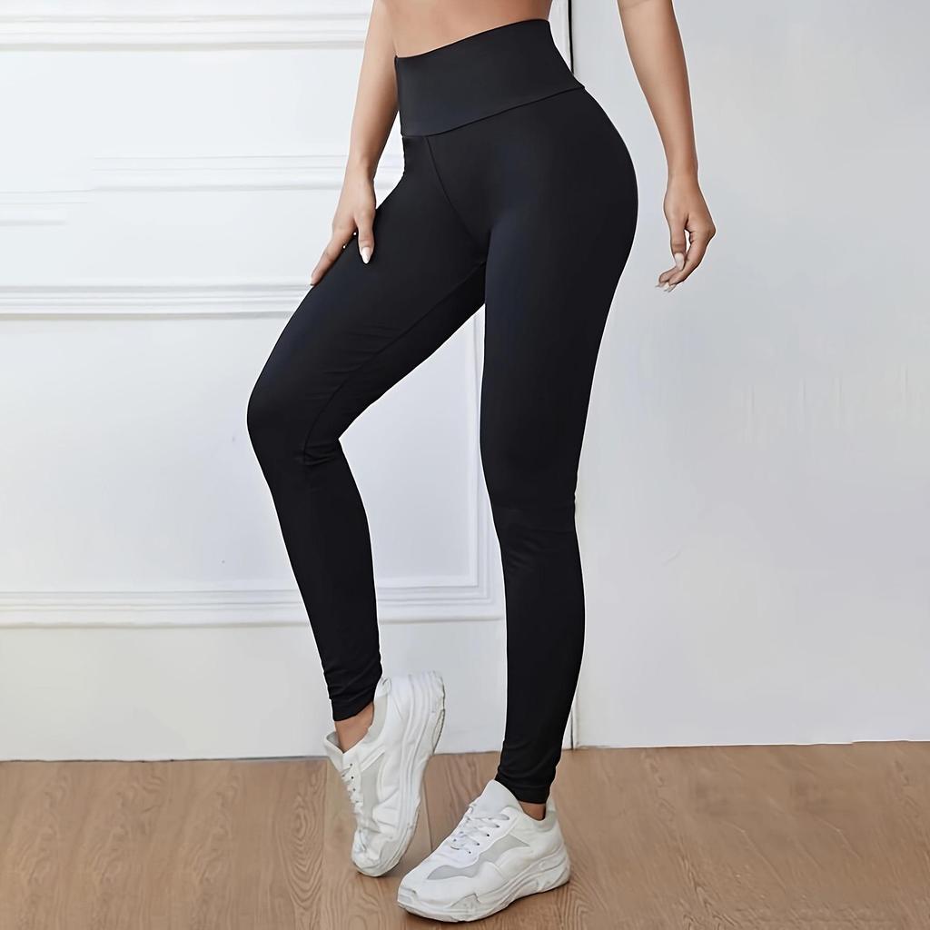 2024 Women's Solid Color Yoga Leggings: Slimming, Comfortable, Wide Waistband