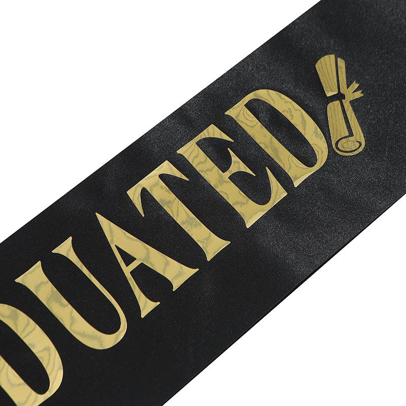 2026 European and American Fashion Graduation Strap IGRADUATED Etiquette Strap Ribbon Graduation Party Clothing Shoulder Strap Dress Up