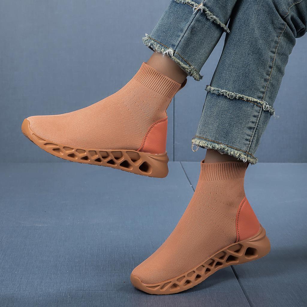 New women's shoes women's high-top casual shoes versatile socks cover shoes elastic socks shoes socks boots breathable shoes