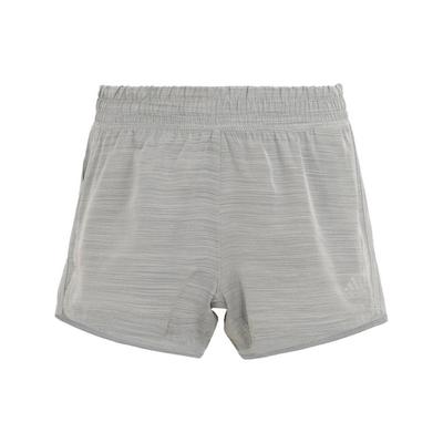 Solid Color Woven Elastic Waist Straight Leg Casual Shorts Women Shorts Gray GT1185