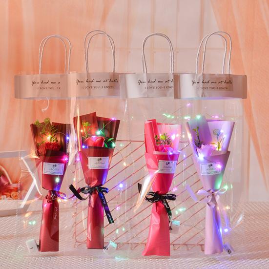 Міні-букет штучних троянд Ручної роботи Мильні квіти Пелюстки Декор Романтичний Подарунок на День Святого Валентина День народження для Жінок Матері Дружини Дівчини