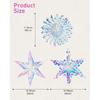 3PCS Iridescent Decoration Ornaments Hanging Decorations, Iridescent Snowflakes Fan, Starry Snowflake, Hexagram Stars Garland for Home Decorations