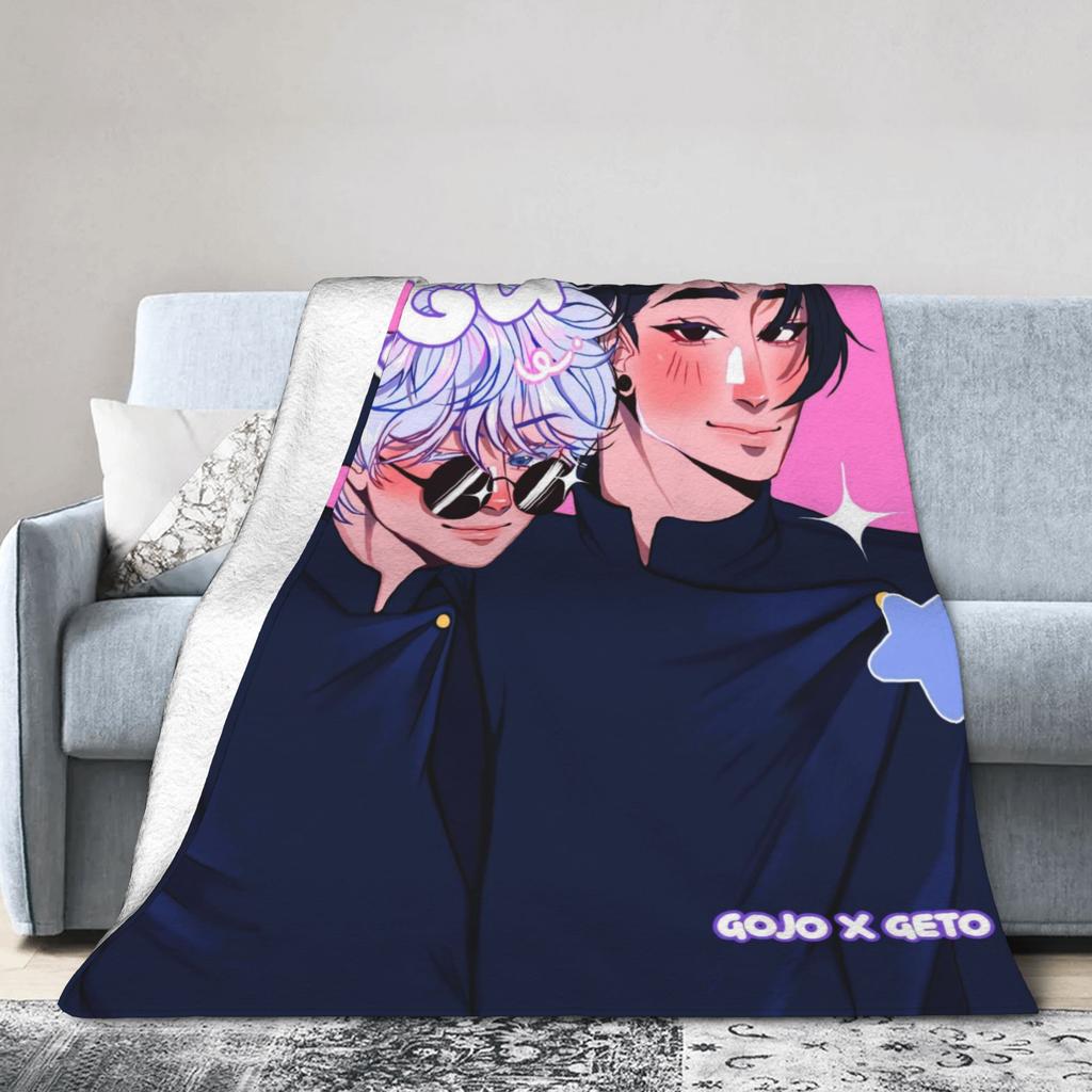 Geto Suguru Jujutsu Kaisen Blanket Quality Warm Throw Blanket Winter Child Couch Chair Print Bedspread