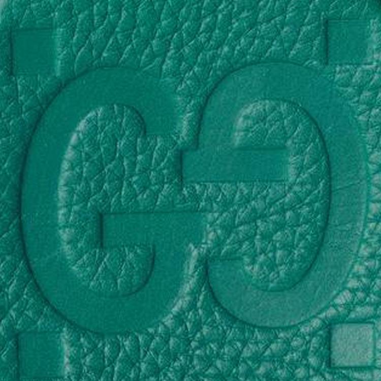 Gucci GG Double G Logo Zipper Wallet Large Men wallets Green 816957-AABY0-3120