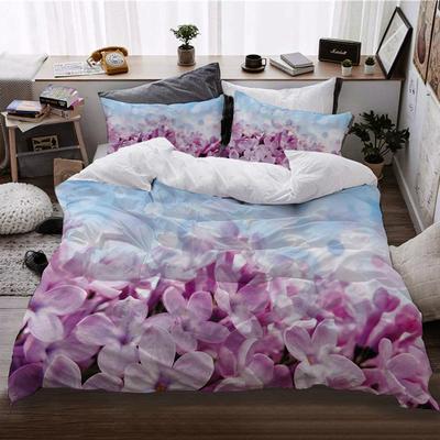 Floral Printing Bedding Three-Piece Digital Printing Quilt Cover Pillowcase Bed Sheet