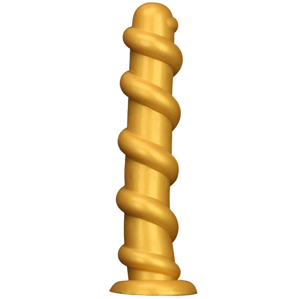 Golden Silicone Oversized Long Thread Masturbation Chrysanthemum Anus Anal Plug for Men and Women  Large Expansion Device for Anal Sex Products