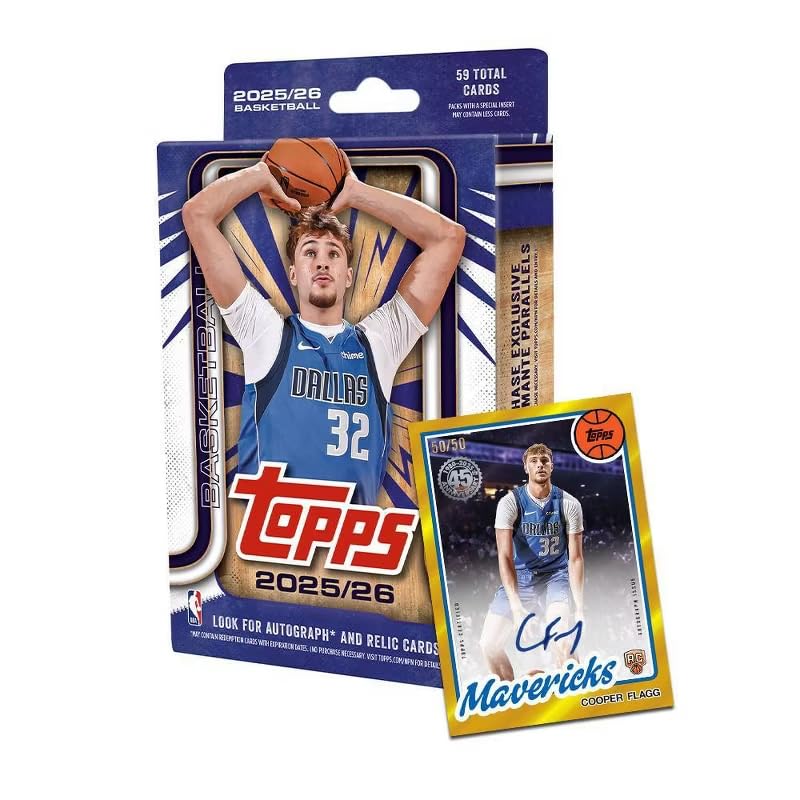 Topps NBA Basketball Trading Cards Hanger Box cards 2025-2026 (59 total)