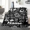 Custom Name Game Controller Theme Printed Blanket - Perfect for Couch, Bed, Travel & Outdoor Use | Machine Washable, Cozy & Durable.