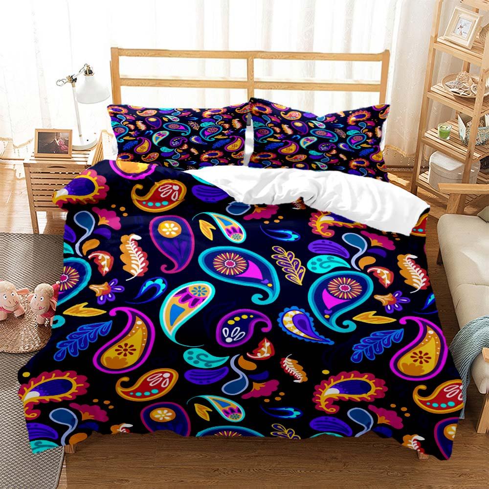 Paisley Pattern Ethnic Style 3D Printed Bedding Queen Bedding Set Soft And Comfortable Customized King Size Bedding Set
