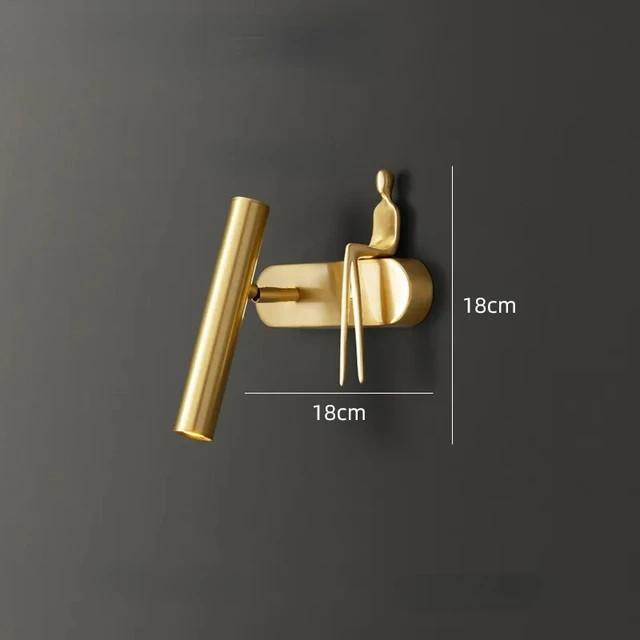 Creative LED Wall Lamp Personality Postmodern Living Room Background Wall Light Luxury Bathroom Bedside Wall Lamp Decor Fixtures