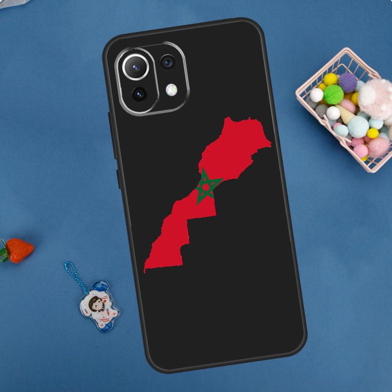 Morocco Map Flag Case For Xiaomi 13 14 15 Ultra 11T 12T 13T 14T Pro POCO X7 Pro X3 X5 X6 M6 F5 F6 Pro Cover