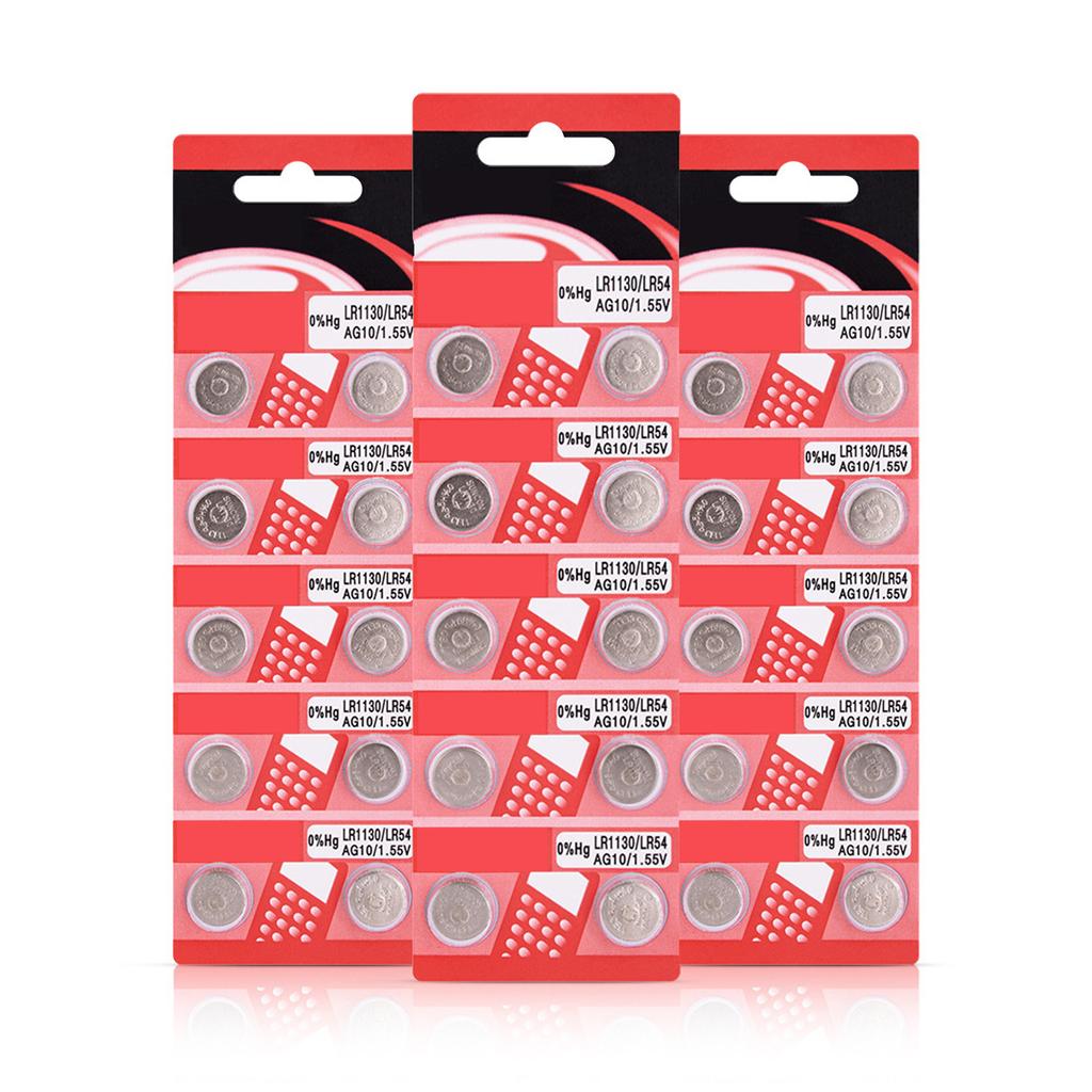 Pack of 10/20 High Capacity AG10 LR1130 Button Batteries AG10 LR1130 Alkaline Button Cell Battery for Small Electronics