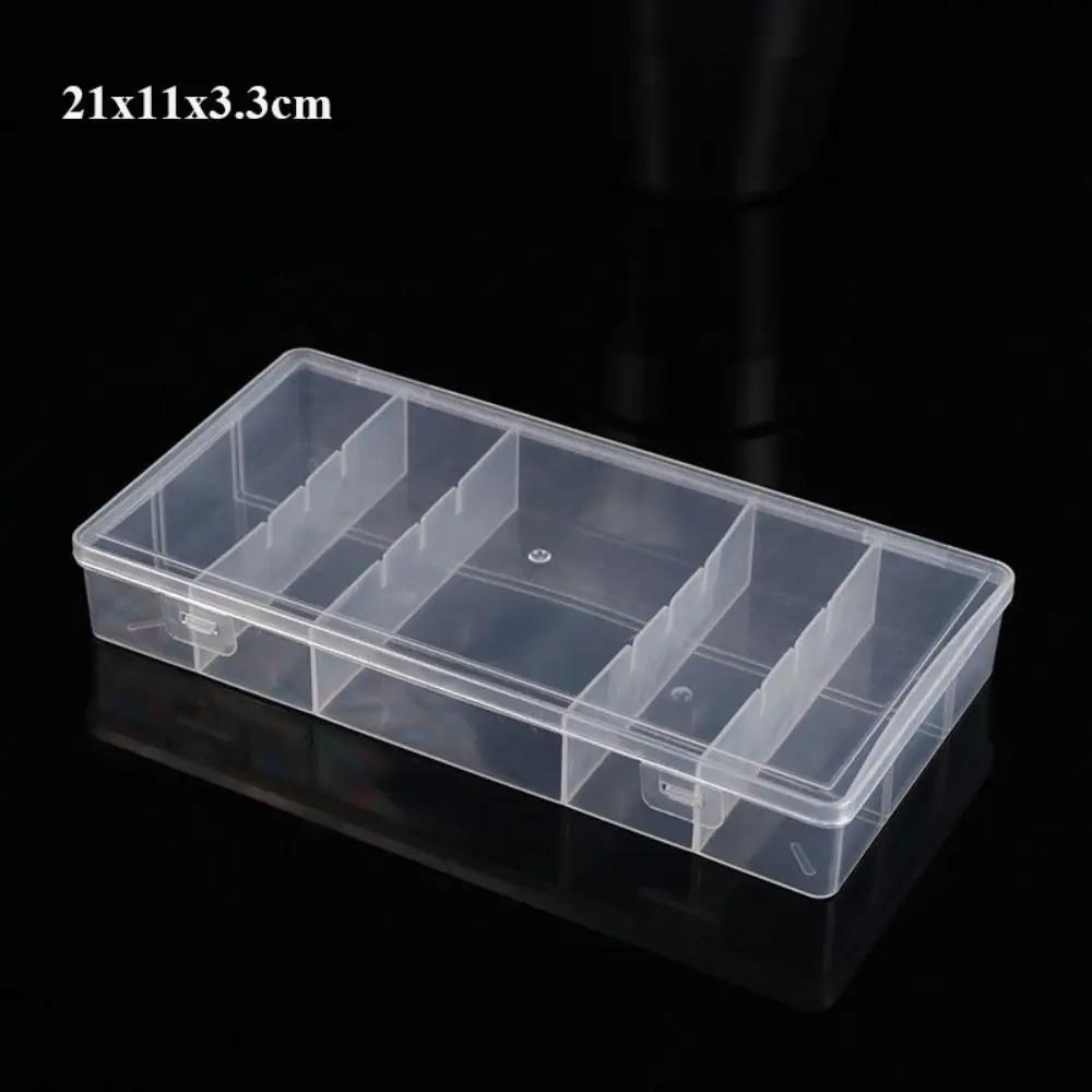 Square Plastic Transparent Storage Box Jewelry Beads Container Power Tools Accessories Box Small Items Sundries Organizer Case