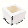 25pcs White Bakery Boxes with Clear Window Gift Packing Box Cookie Boxes Treat Boxes Mini Cake Boxes for Dessert Macarons Chocolates Pastry and Baked