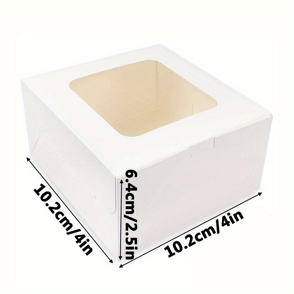 25pcs White Bakery Boxes with Clear Window Gift Packing Box Cookie Boxes Treat Boxes Mini Cake Boxes for Dessert Macarons Chocolates Pastry and Baked