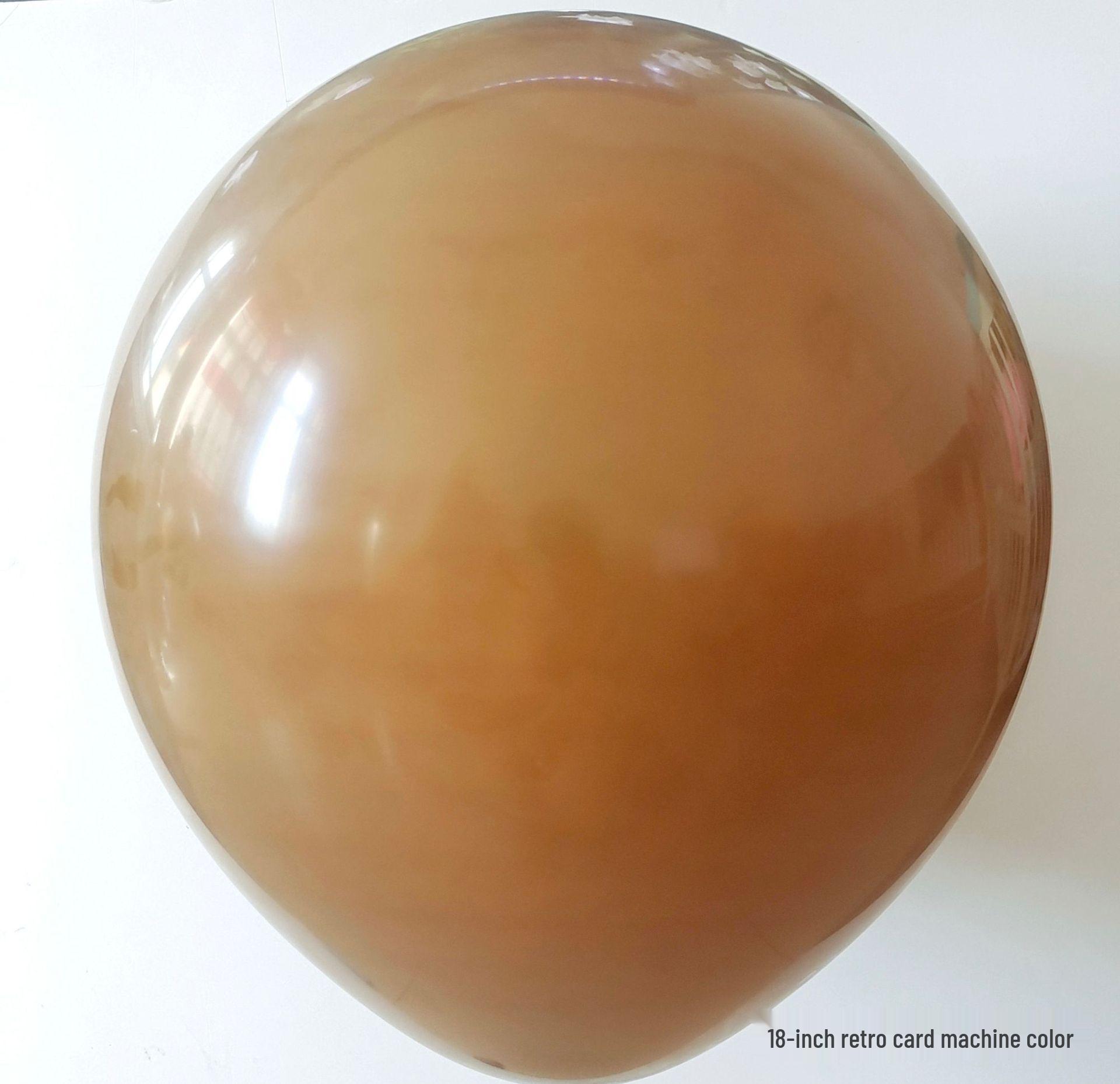 18-inch Morandi Retro Color Round Balloons - Pink and Lemon Yellow Wedding Decorations