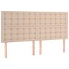 3125590 vidaXL Bed Frames with Headboard Cappuccino 180x200 Cm Faux Leather
